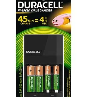 Punjač baterija DURACELL 4 sata CEF 14 +2 kom AA 1300mAh NiMH - cover