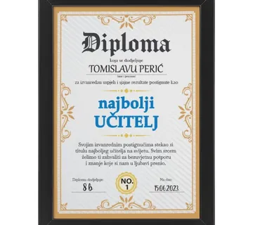 Diploma za najboljeg učitelja / razrednika - cover