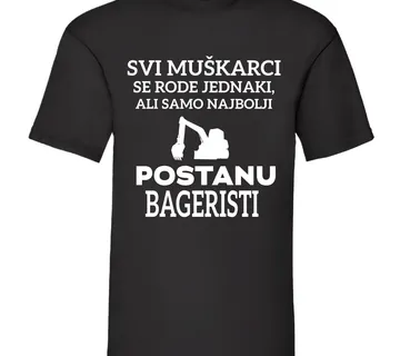 Majica svi muškarci se rode jednaki (bagerist) - cover
