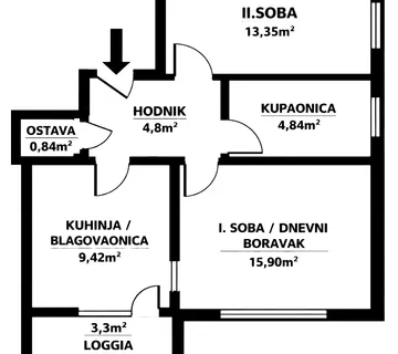 IZNAJMLJUJEM stan 52,45m2 , 2 kat bez lifta, Zagreb, Planinska ulica 7 - cover
