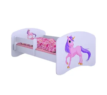 Drveni dječji krevet Happy jednorog bez ladice – 160*80 - cover
