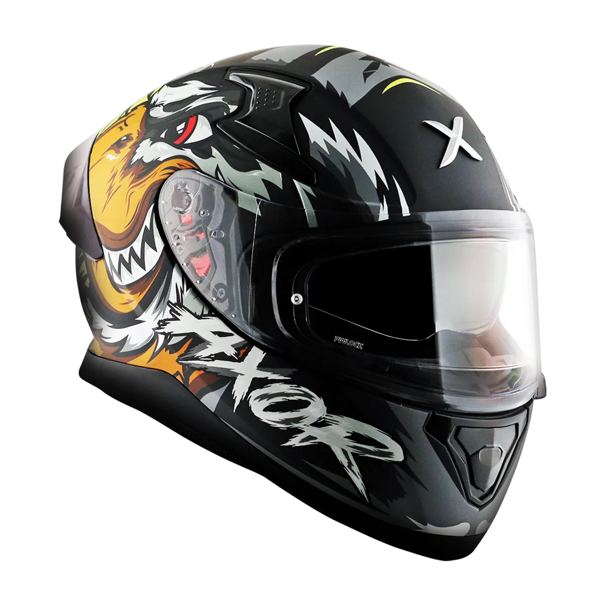 Kaciga AXOR APEX FALCON mat crno/siva - cover