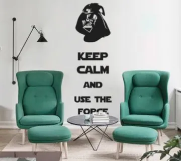 Zidna naljepnica Keep calm and use the force 100x35cm - cover