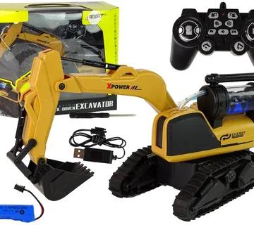 Large Remote Controlled Yellow Crawler Excavator - cover