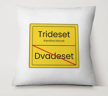 Jastuk za rođendan Prometni znak - cover