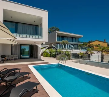 Opatija, Veprinac - villa s bazenom, garažom i pogledom na more - cover