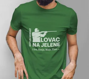 Personalizirana muška majica Lovac na jelene - cover