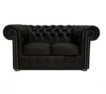 Chesterfield Dvosjed Class Leather | 2-sjedišta | Matt Black - cover
