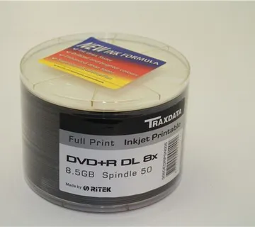 TRAXDATA OPTIČKI MEDIJ DVD+R 8X DUAL LAYER SPINDLE 50 PRINTABLE - cover
