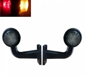 12-24V LED bočno svjetalo od dimljenog stakla crveno/narančasto - cover