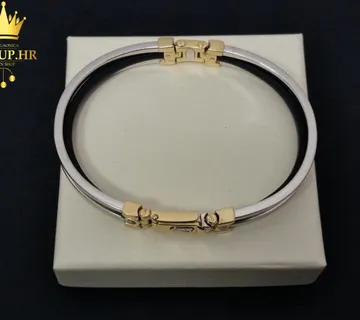 ZLATNA NARUKVICA 24,70g 14K / KAUČUK / R1, RATE ! - cover