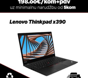 5x Lenovo Thinkpad X390 /Intel Core i5-8265U 1.60 GHZ/8GB/256GB SSD/ WiFi /BT/CAM/1920x1080 - cover