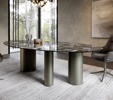 Blagovaonski stol Edge 280x130cm, Materijal: Keramika na staklu - cover