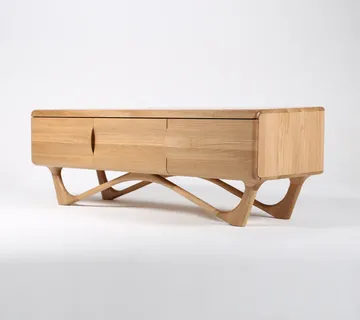 Tv Komoda Antoni 160x45cm, Materijal: Puno drvo Hrast - cover