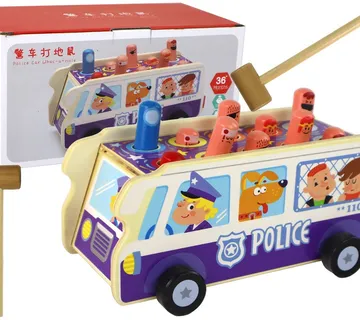 Drvena arkadna igra Dodgeball - policijski autobus - cover