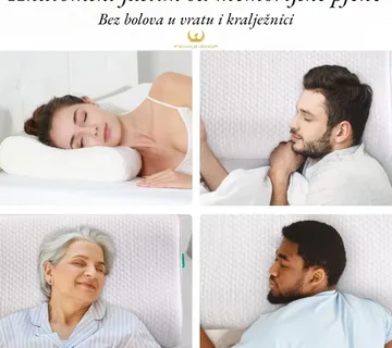 Anatomski jastuk za spavanje od memorijske pjene 40x60x17 cm - cover