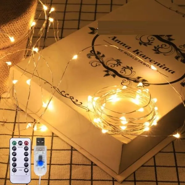 Božićne LED lampice vodootporne s USB daljinskim upravljačem - cover