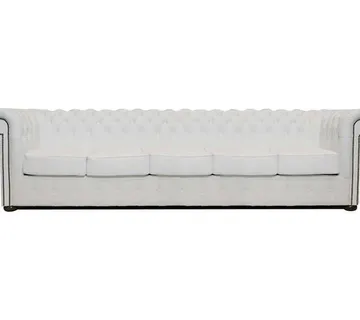 Chesterfield Garnitura Class Leather | 5-sjedišta | White - cover