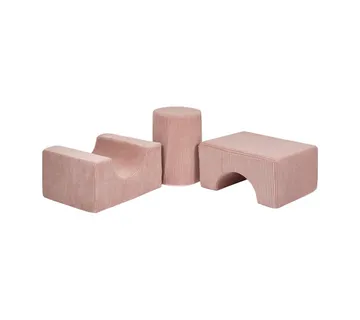 Estetski set oblika od 3 elementa - puderasto ružičasta - cover