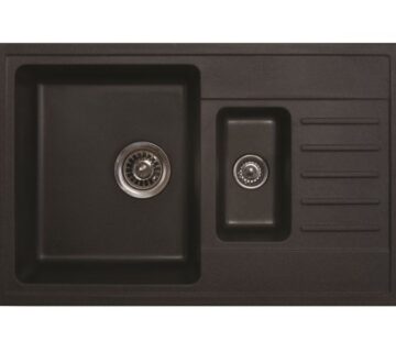 Sudoper pravokutni granit crni  METALAC Quadro Plus 1.5d - cover