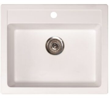 Sudoper pravokutni granit bijeli  METALAC Quadro 60 - cover
