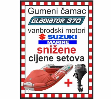 Set Gumenjak Gladiator 370 + Motori Suzuki - Velika Mlaka, Velika Gorica