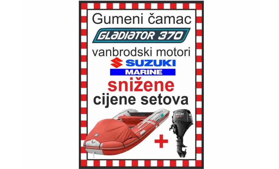 SET GUMENJAK GLADIATOR 370 + MOTORI SUZUKI - cover