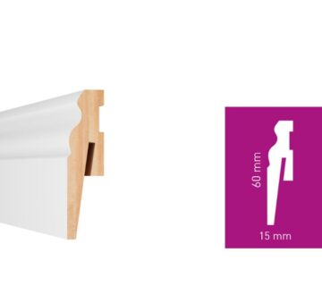 Lajsna za laminat ARBITON Paint IT MDF bijela visina od 60 do 110mmx2,4m (10 komada) - 60x15mm MP0601 - cover