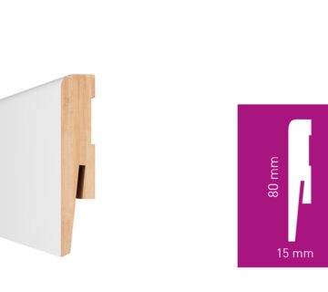 Lajsna za laminat ARBITON Paint IT MDF bijela visina od 60 do 110mmx2,4m (10 komada) - 80x15mm MP0801 - cover