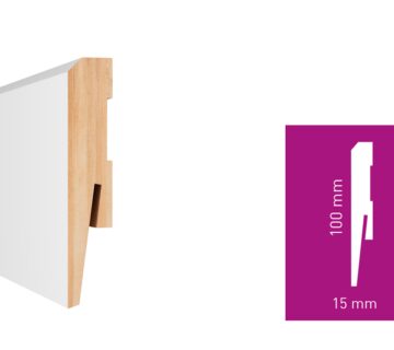 Lajsna za laminat ARBITON Paint IT MDF bijela visina od 60 do 110mmx2,4m (10 komada) - 100x15mm MP1001 - cover