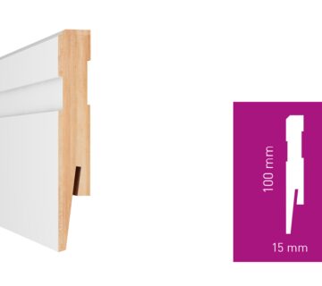 Lajsna za laminat ARBITON Paint IT MDF bijela visina od 60 do 110mmx2,4m (10 komada) - 100x15mm MP1002 - cover
