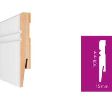 Lajsna za laminat ARBITON Paint IT MDF bijela visina od 60 do 110mmx2,4m (10 komada) - 100x15mm MP1005 - cover