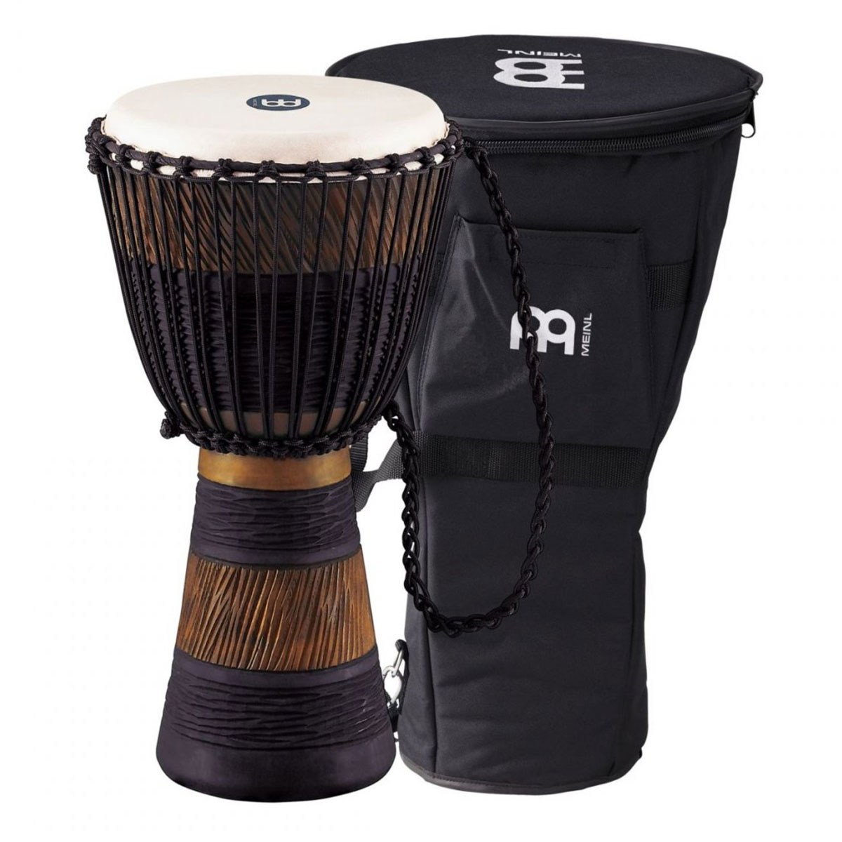 Meinl-ADJ3-M-BAG-rope-tuned-wood-djembe