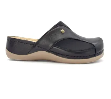 KOŽNE ANATOMSKE KLOMPE, Crna, BCABA - cover