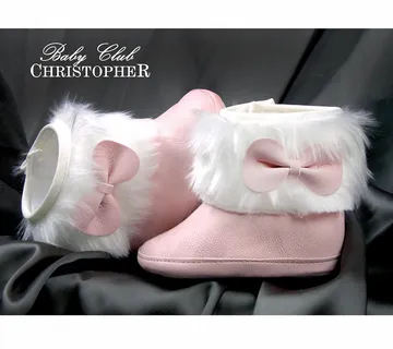 Čizmice za bebe s krznom- 5881 roze - cover