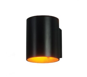 Zidna svjetiljka (lampa) MURO TONDO - Crno/zlatna - cover