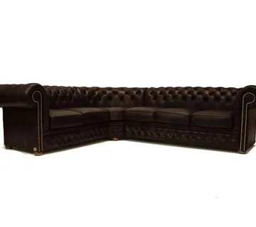 Chesterfield Kutna Garnitura First Class Leather | Cloudy Brown Dark - cover