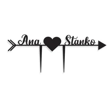 Personalizirani toper za tortu za vjenčanje - cover