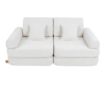 Srednja modularna sofa za djecu - bijela bukle - cover