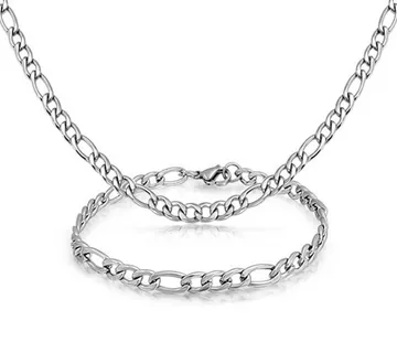 Muški komplet ogrlica i narukvica- tri okrugle i jedne duguljas - cover