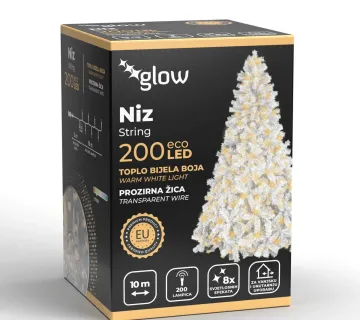 200 LED Božićne lampice – Toplo bijela boja - cover