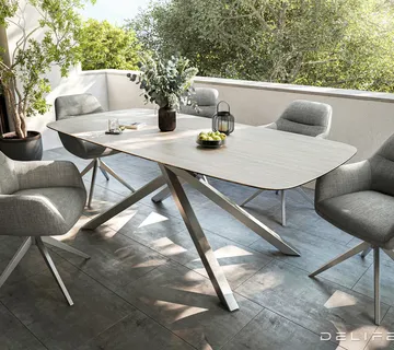 Outdoor stol Edge Boot 200x100cm,Materijal: Keramika Travertino Bianco - cover