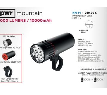 Prednja lampa za bicikl (2.000 Lumens / 10.000 mAh) - cover