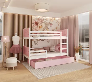 Max 3 krevet na kat s tri ležaja 190×80 – motiv leptir - cover