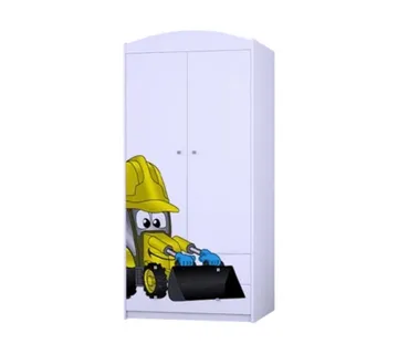 Dječji drveni ormar Happy bager - cover