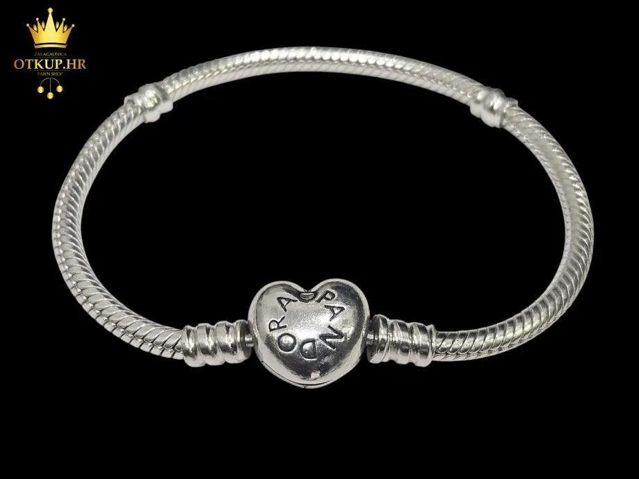SREBRNA DJEČJA PANDORA NARUKVICA SA SRCEM / R1, RATE ! - cover