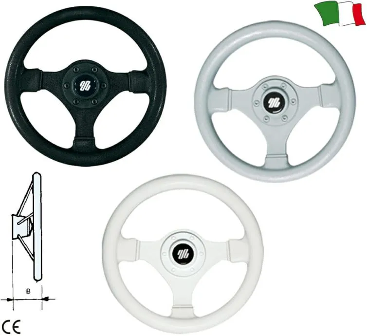 Volan 280 mm sivi - 3 kraka - cover