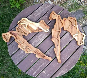 Daska/pladanj za posluživanje hrane - Hrvatska 3D plitka - cover