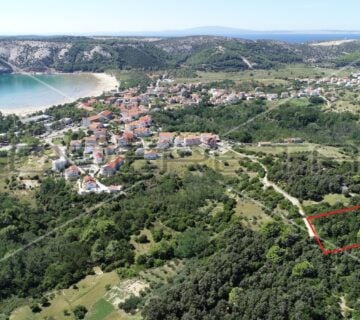 Građevinsko zemljište s pogledom na more, 1.275 m2, Lopar, otok Rab. - cover