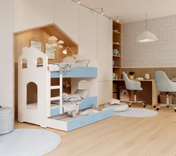 Krevet na kat za djecu 160×80 Dominik Domek – Praktične dječje sobe - cover